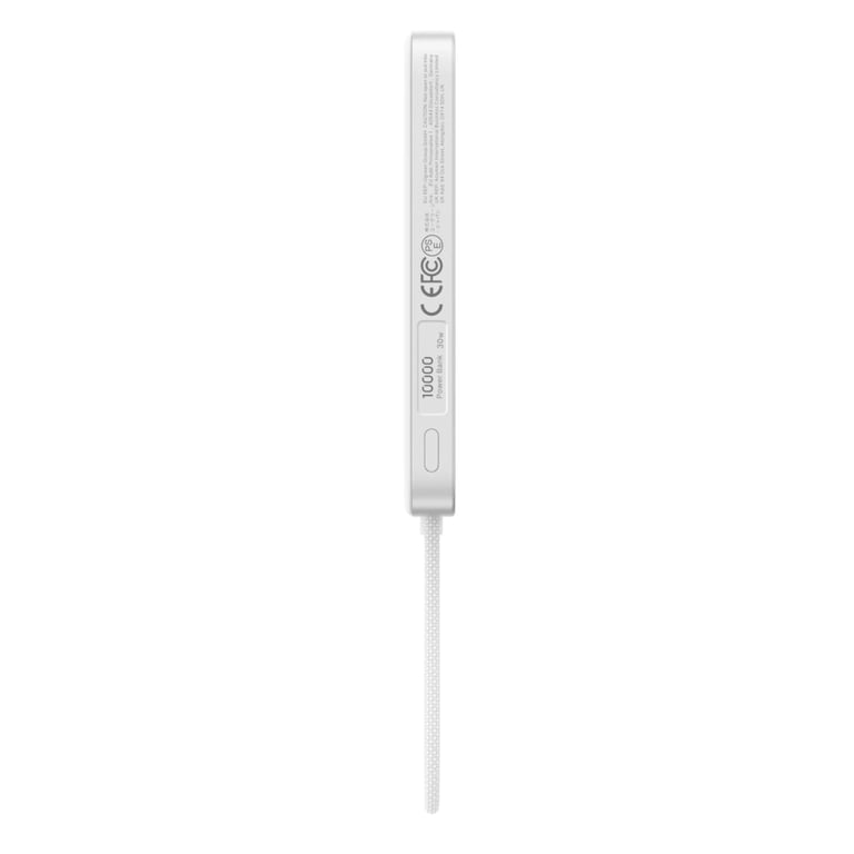 Батарея універсальна Ugreen 10000mAh 30W 1xUSB-C + 15W Magnetic Wireless + cable USB-C white (75983B) - фото 2