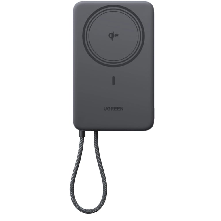 Батарея універсальна Ugreen 10000mAh 30W 1xUSB-C + 15W Magnetic Wireless + cable USB-C black (75982B) - фото 1