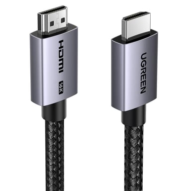 Кабель мультимедійний HDMI M to HDMI M 2.0m V2.2 16K60Hz 96Gbps braided black Ugreen (65900) - фото 1
