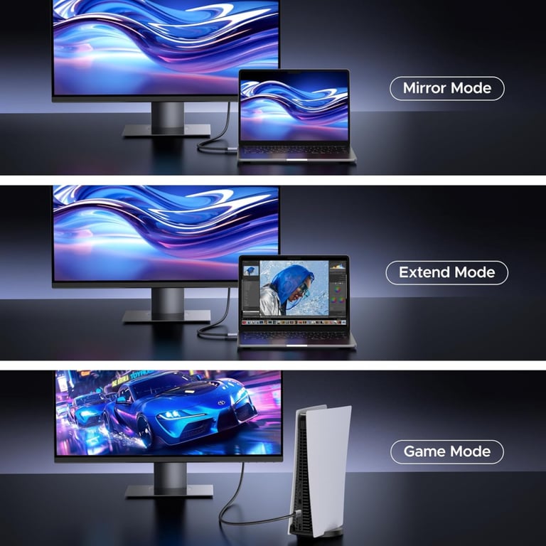 Кабель мультимедійний HDMI M to HDMI M 2.0m V2.2 16K60Hz 96Gbps braided black Ugreen (65900) - фото 8