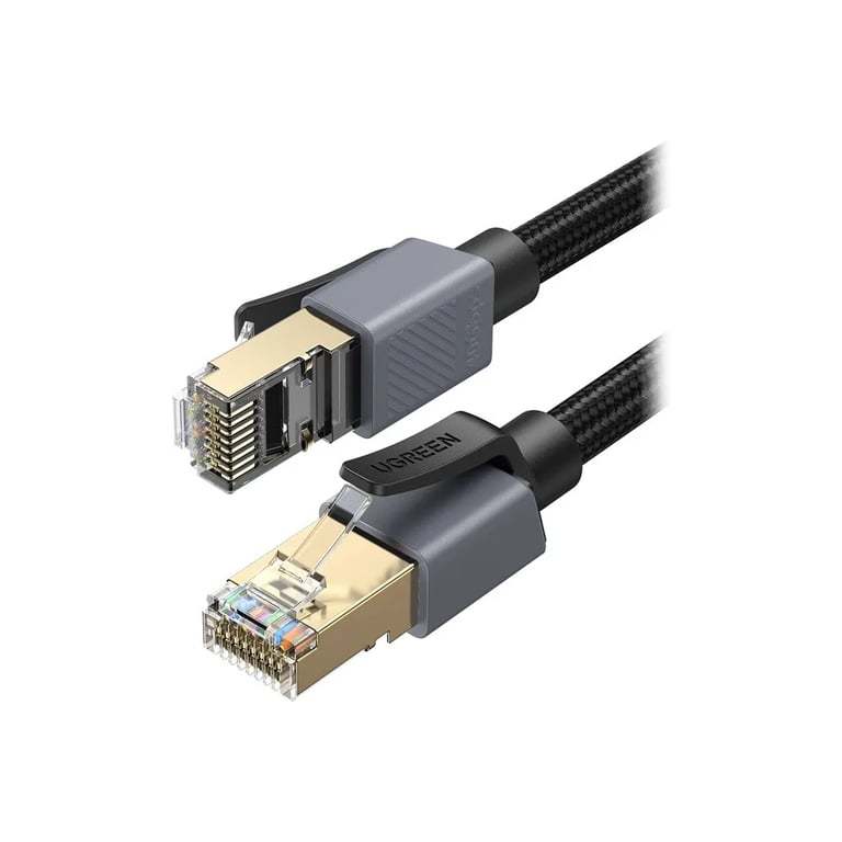 Патч-корд 2m F/FTP cat 8 RJ-45 black 40Gbps 2000MHz Ugreen (85370) - фото 3