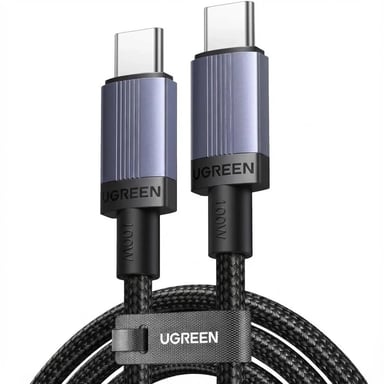 Дата кабель USB-C to USB-C 1.0m 100W 480Mbps black Ugreen (65832) - фото 1