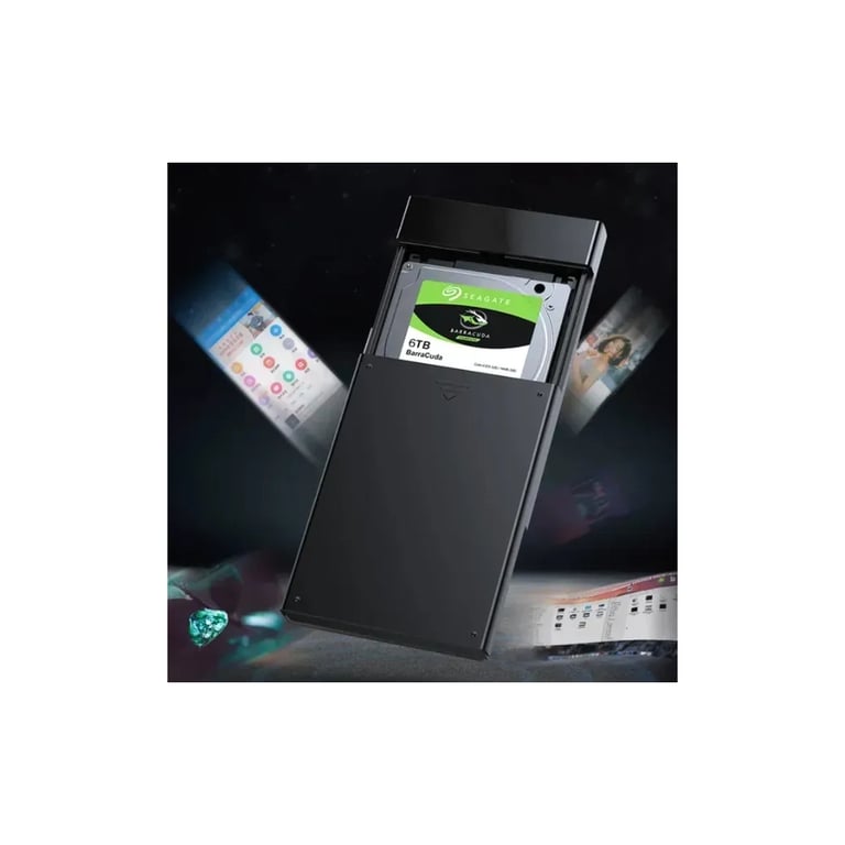 Кишеня зовнішня Ugreen USB 3.0 to SATA 3.0 2.5" HDD/SSD enclosure 6TB UASP black (30847) - фото 3