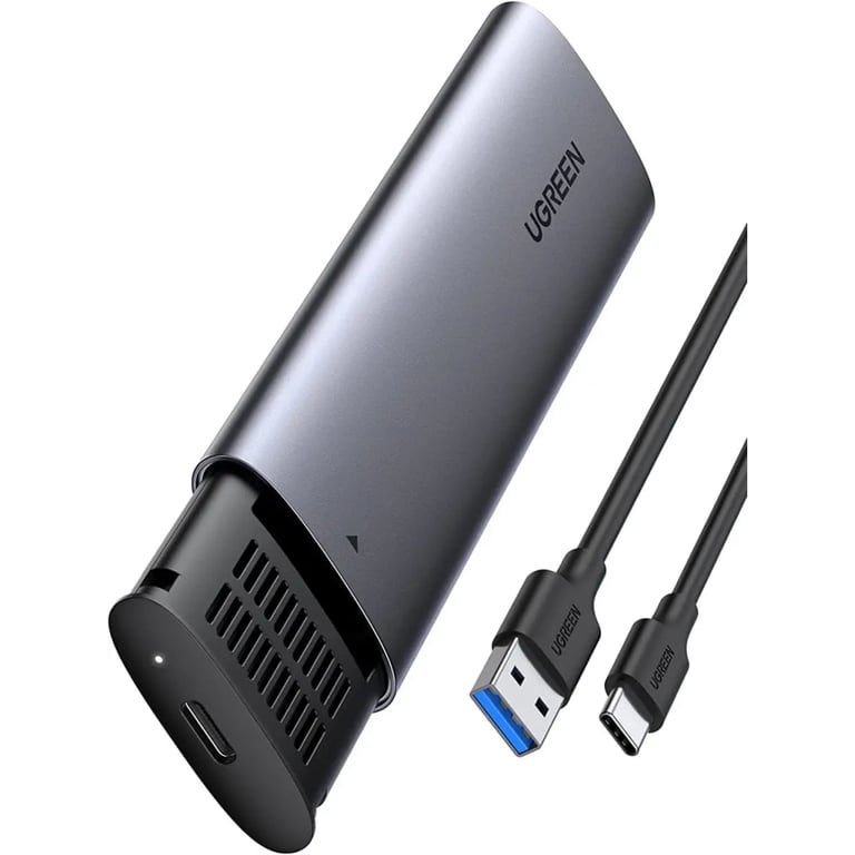 Кишеня зовнішня Ugreen USB-C to M.2 B-Key/M+B Key SSD 5Gbps SATA 3.0 aluminum 0.5m (10903) - фото 1