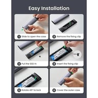 Кишеня зовнішня Ugreen USB-C to M.2 B-Key/M+B Key SSD 5Gbps SATA 3.0 aluminum 0.5m (10903) - фото 7