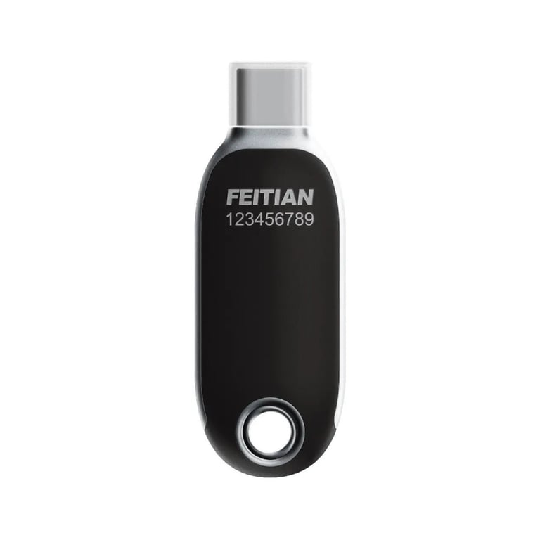 Апаратний ключ безпеки Feitian FIDO FT-K40+, USB Type C, NFC, K40 Plus-NFC (FT-K40+) - фото 2