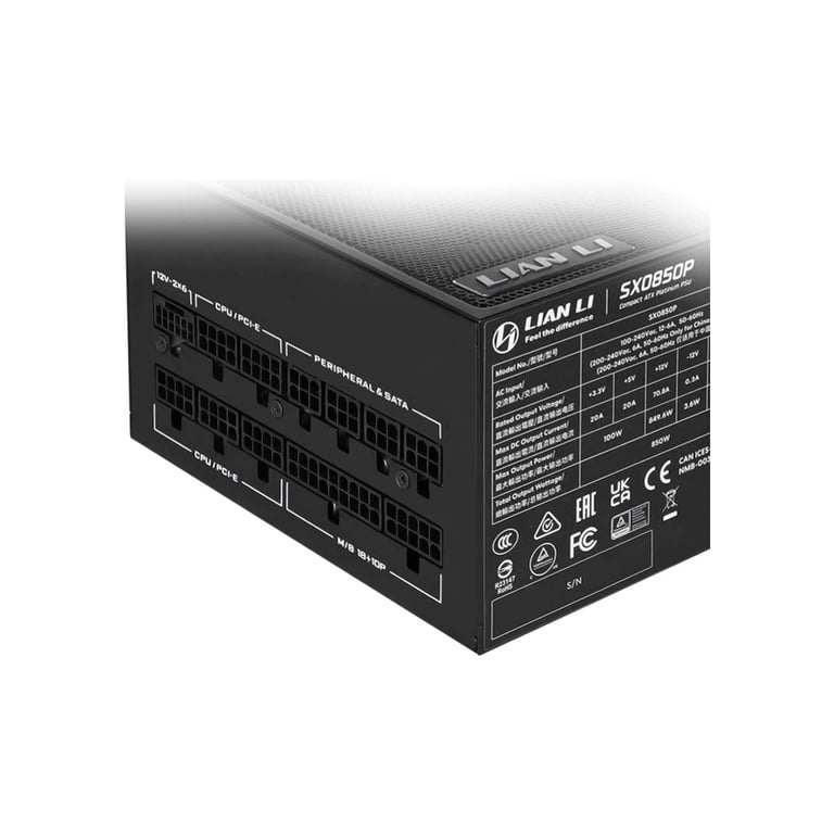 Блок живлення Lian Li 850W SX0850P Black (G9P.SX0850P.B000.EU) - фото 4