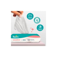 Дитячі вологі серветки Pampers Sensitive 80 шт х 4 пачки (320 шт) (8001841062754) - фото 5