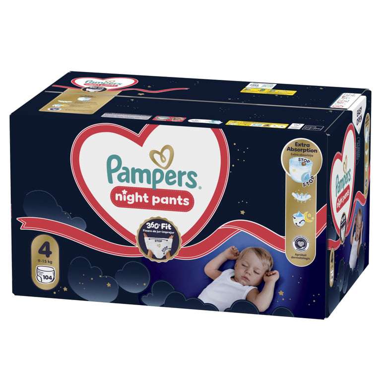 Підгузки Pampers Night Pants Розмір 4 (9-15 кг) 104 шт (8006530320559) - фото 2
