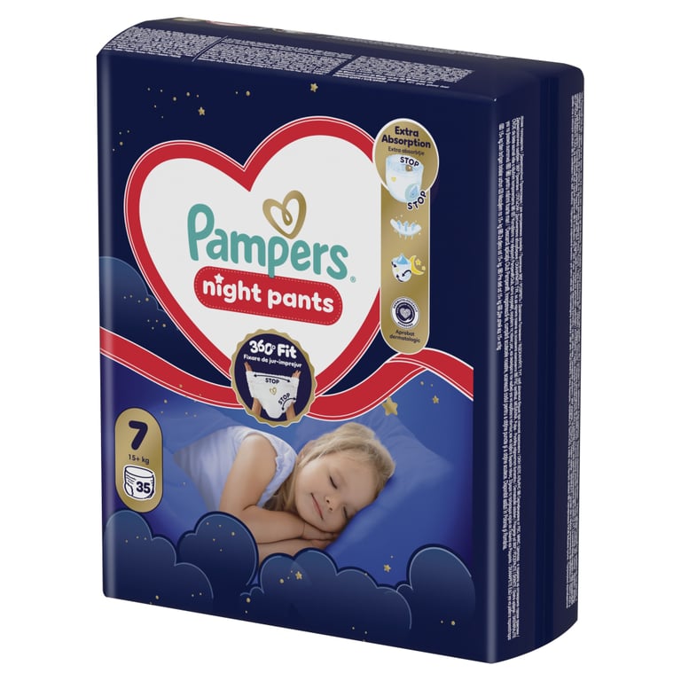 Підгузки Pampers Night Pants Розмір 7 (15+ кг) 35 шт (8006530320573) - фото 2