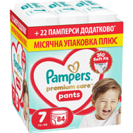 Підгузки Pampers Premium Care Pants Розмір 7 (15+ кг) 84 шт (8006530315784) - фото 1