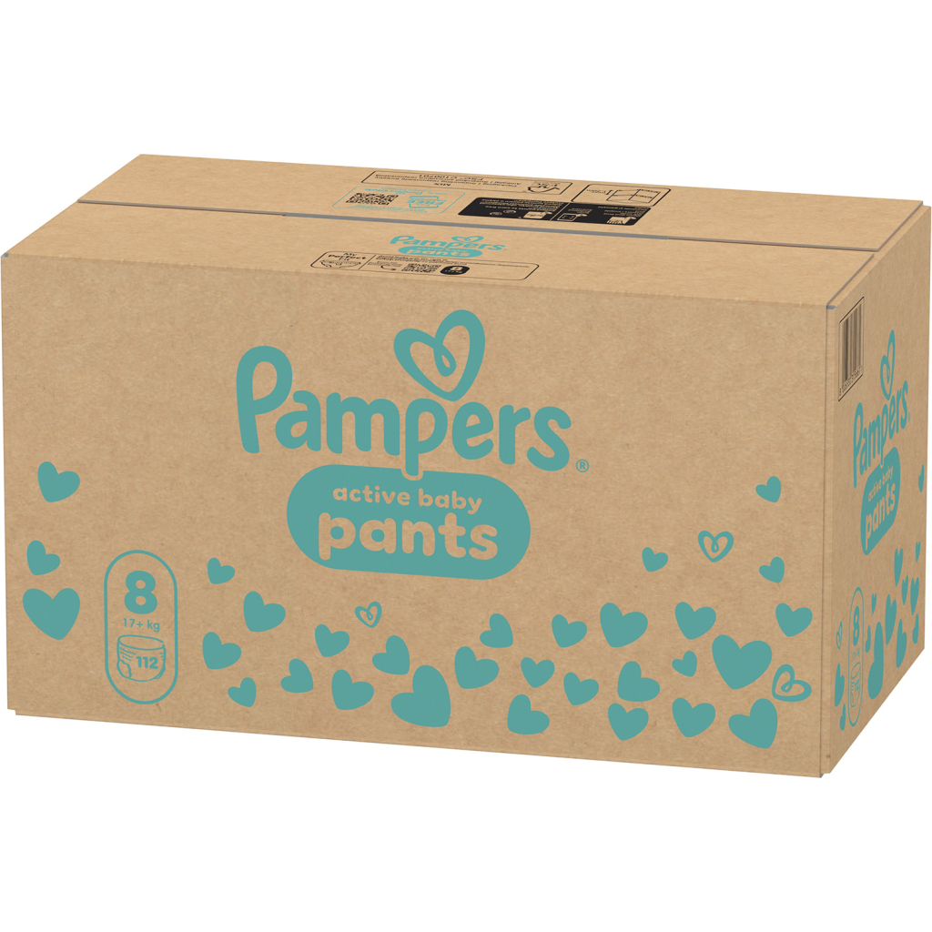 Підгузки Pampers Active Baby Pants Розмір 8 (17+ кг) 112 шт (8006530315661) - фото 2 Підгузки Pampers Active Baby Pants Розмір 8 (17+ кг) 112 шт (8006530315661) - фото 2