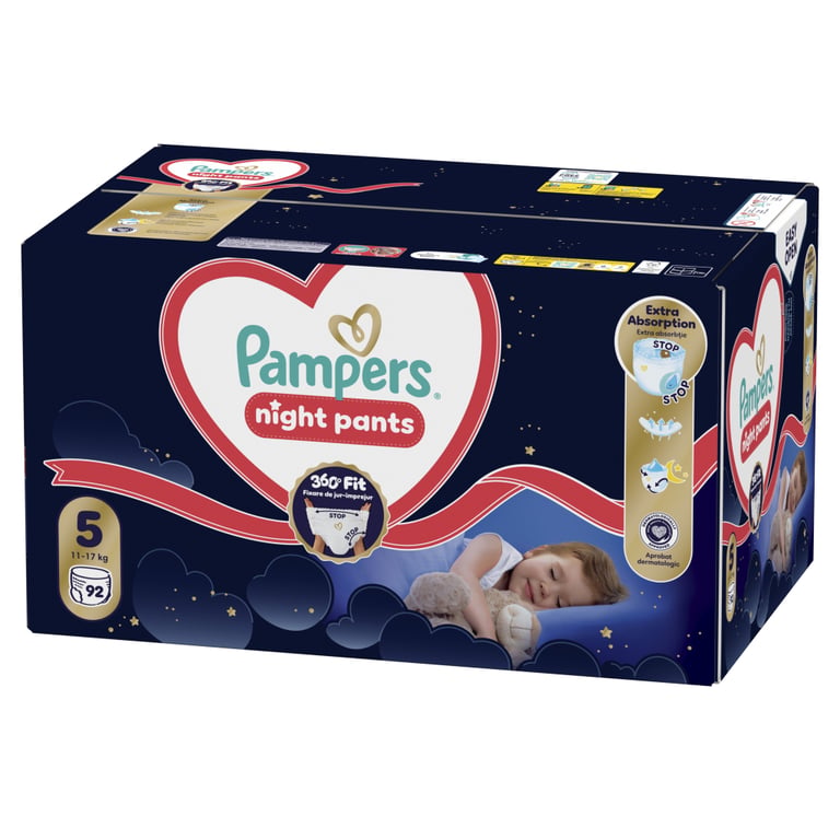 Підгузки Pampers Night Pants Розмір 5 (11-17 кг) 92 шт (8006530320542) - фото 2