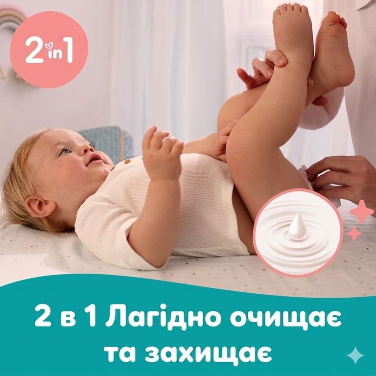 Дитячі вологі серветки Pampers Sensitive 2 x 80 шт(160 шт) (8006530135252) - фото 5