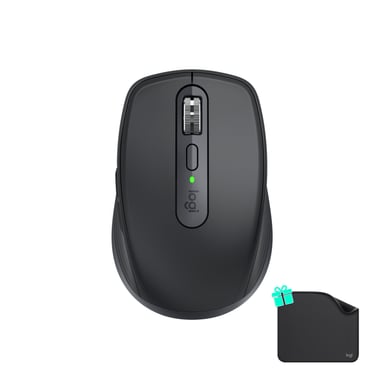 Мишка Logitech MX Anywhere 3S for Business Wireless/Bluetooth + Mouse Pad Studio Series Graphite (MX910-006958) - фото 1
