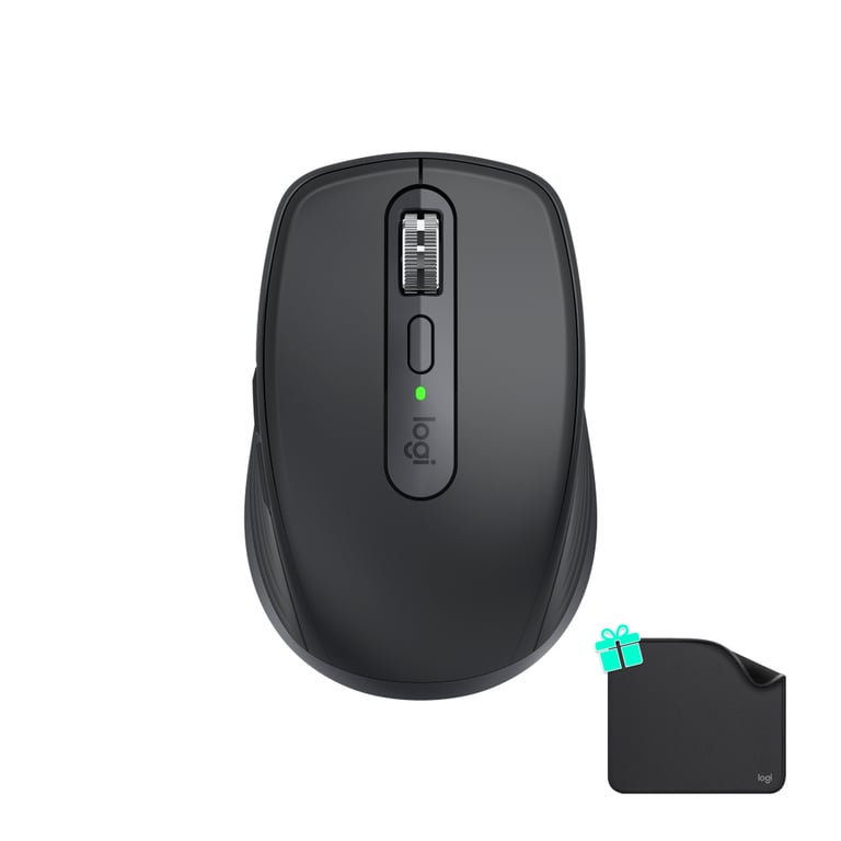 Мишка Logitech MX Anywhere 3S for Business Wireless/Bluetooth + Mouse Pad Studio Series Graphite (MX910-006958) - фото 1