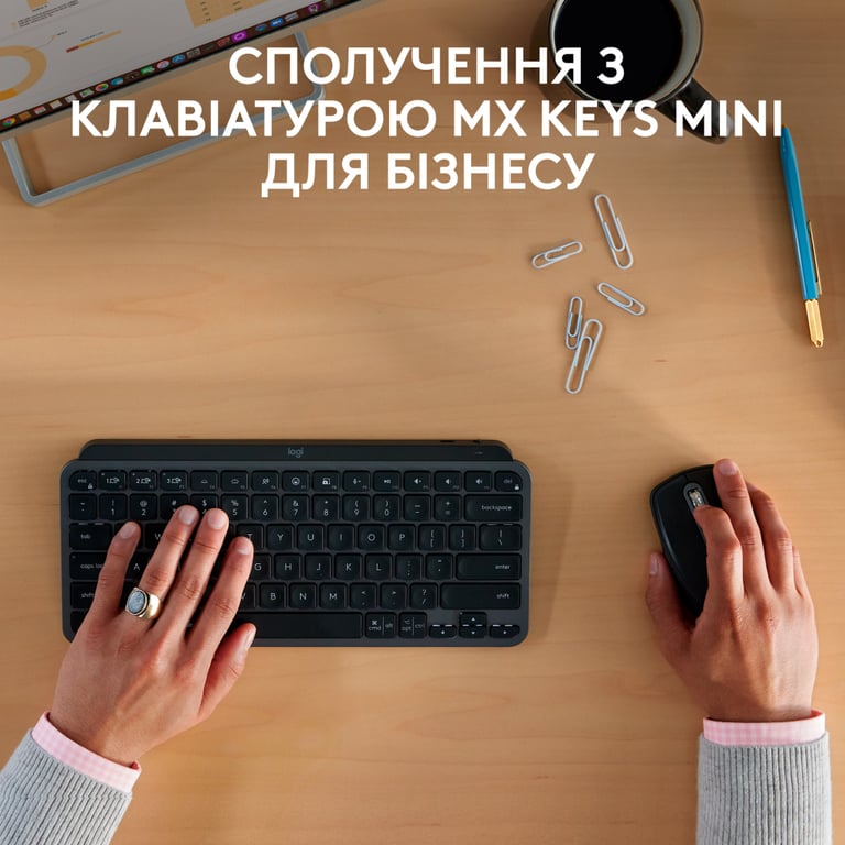 Мишка Logitech MX Anywhere 3S for Business Wireless/Bluetooth + Mouse Pad Studio Series Graphite (MX910-006958) - фото 9