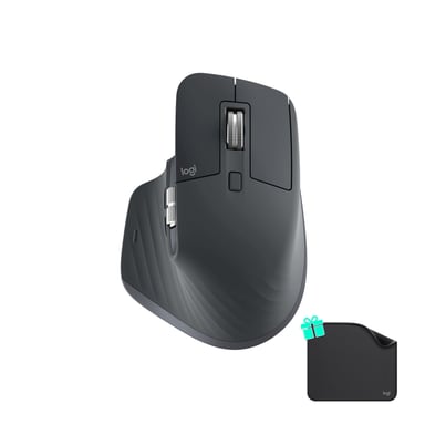Мишка Logitech MX Master 3S Performance for Business Wireless/Bluetooth + Mouse Pad Studio Series Graphite (MX910-006582) - фото 1