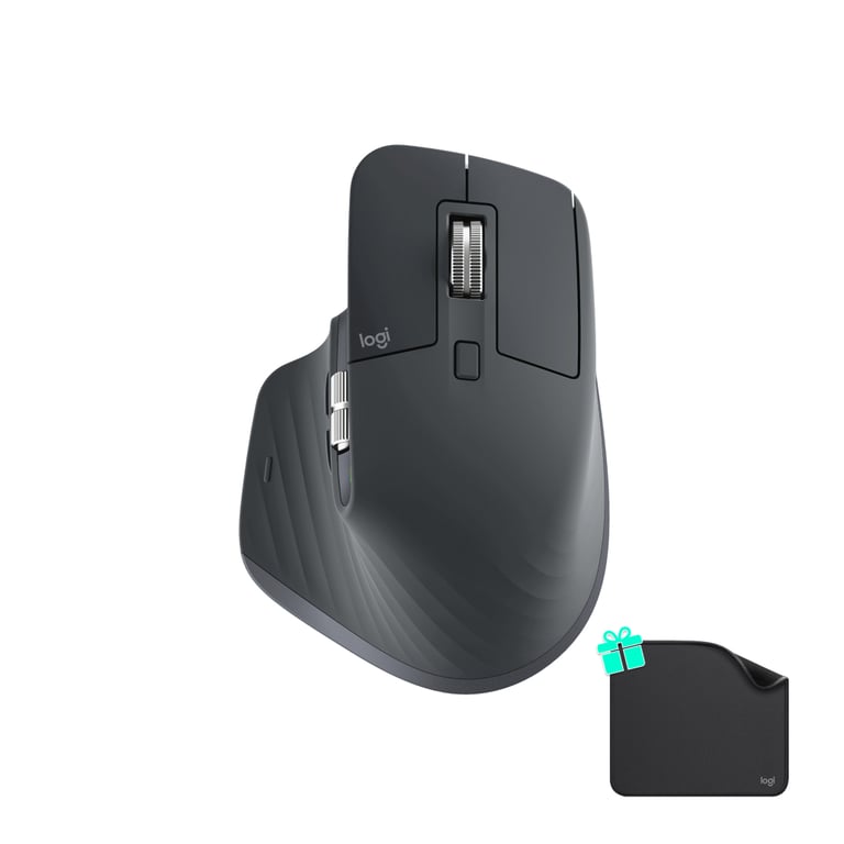 Мишка Logitech MX Master 3S Performance for Business Wireless/Bluetooth + Mouse Pad Studio Series Graphite (MX910-006582) - фото 1