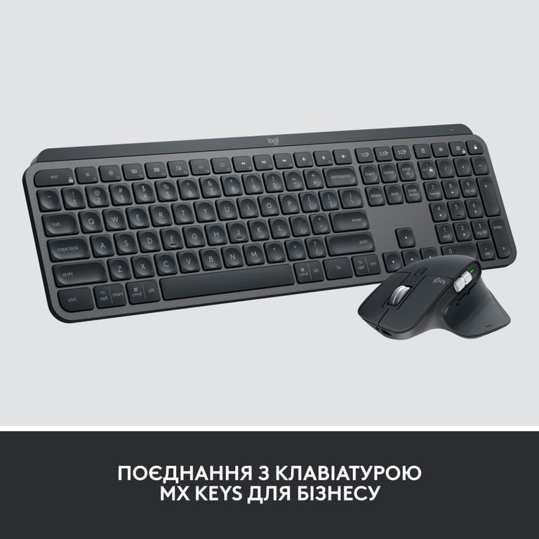 Мишка Logitech MX Master 3S Performance for Business Wireless/Bluetooth + Mouse Pad Studio Series Graphite (MX910-006582) - фото 9