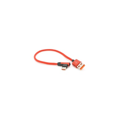 Дата кабель USB 2.0 AM to USB-C 0.25m QC3.0 PD 90° corner braided red Voltronic (YT-USB-TypeC-2.0m/R) - фото 1