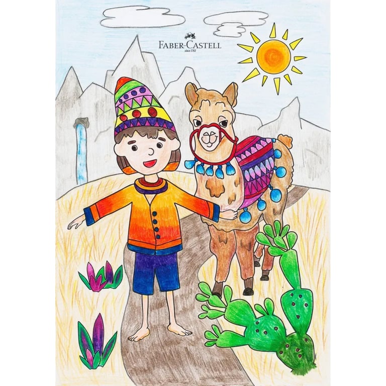 Олівці кольорові Faber-Castell Children of the World 24 кольору тригранні + 3 двосторонніх круглих, (511515) (32332) - фото 9