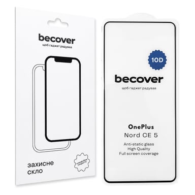 Скло захисне BeCover 10D OnePlus Nord CE 5 Black (715935) - фото 1