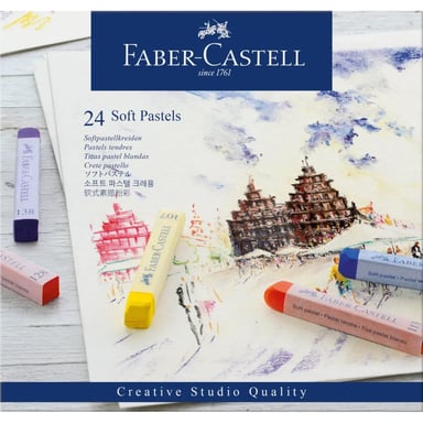 Пастель Faber-Castell Soft Pastels, м'яких, довжина крейди 70 мм, 24 кольори, 128324 (16794) - фото 1