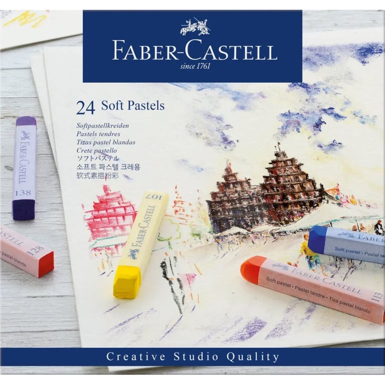 Пастель Faber-Castell Soft Pastels, м'яких, довжина крейди 70 мм, 24 кольори, 128324 (16794) - фото 1