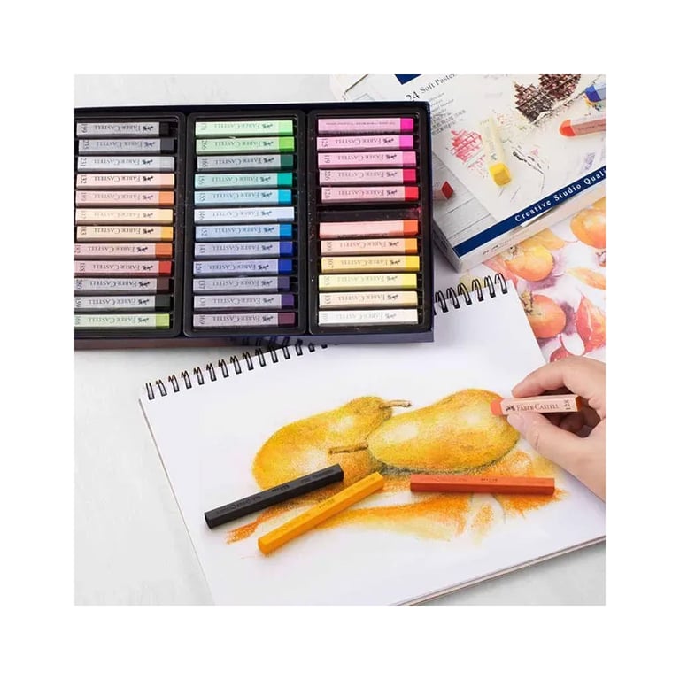 Пастель Faber-Castell Soft Pastels, м'яких, довжина крейди 70 мм, 24 кольори, 128324 (16794) - фото 8