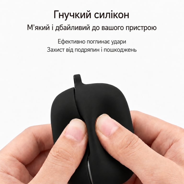 Чохол для навушників BeCover Silicon для OPPO Enco Buds 3 Black (715908) - фото 3