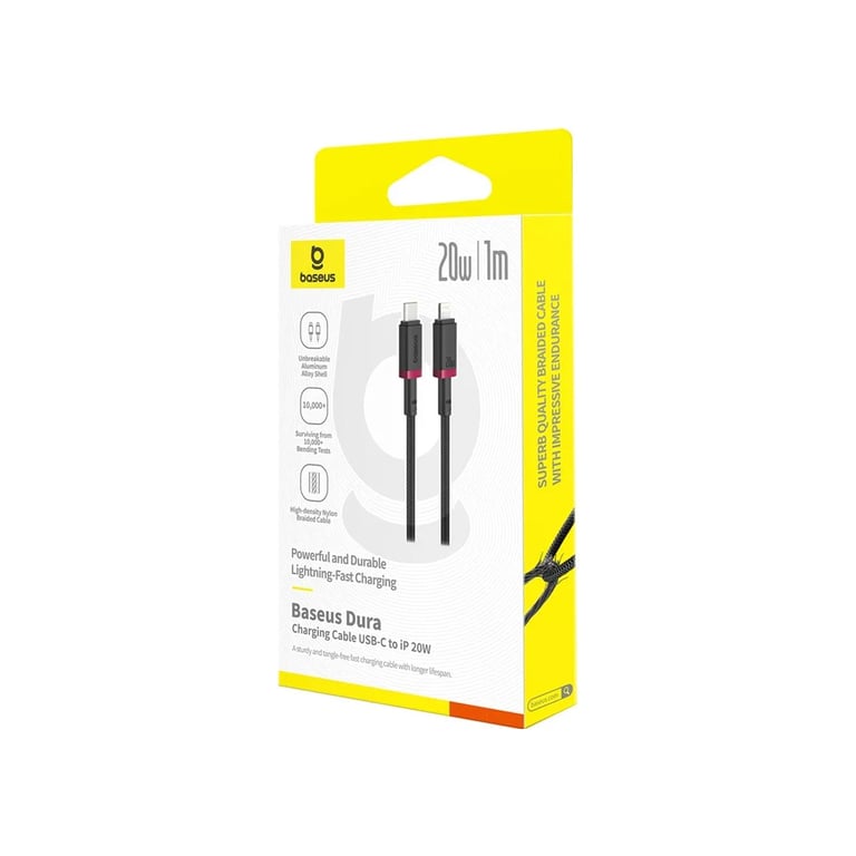 Дата кабель USB-C to Lightning 2.0m 20W red+black Baseus (P10377800U01-03) - фото 4