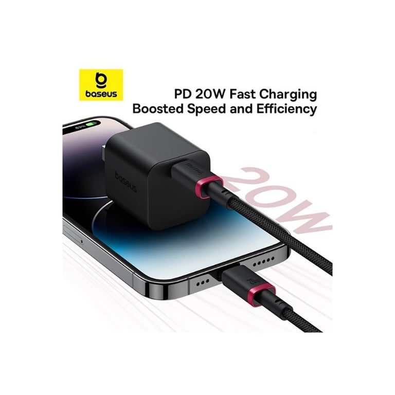 Дата кабель USB-C to Lightning 2.0m 20W red+black Baseus (P10377800U01-03) - фото 8