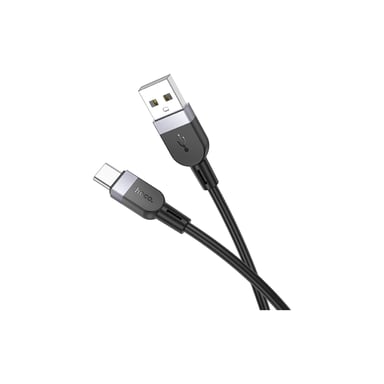 Дата кабель USB 2.0 AM to USB-C 1.0m silicone X109 Energy black HOCO (6942007636247) - фото 1
