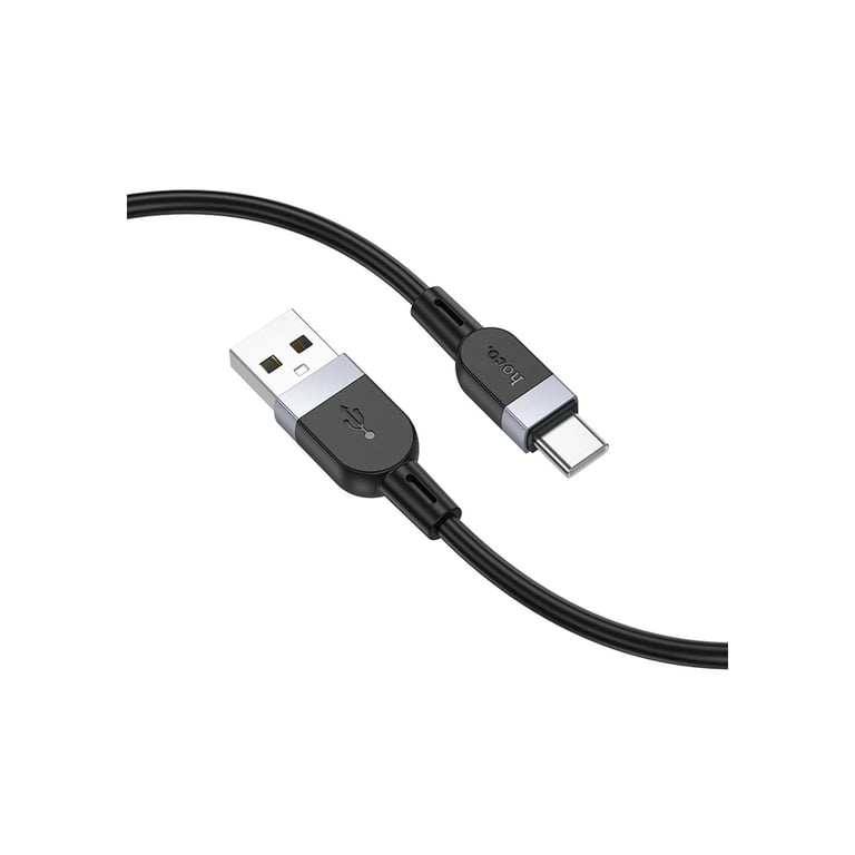 Дата кабель USB 2.0 AM to USB-C 1.0m silicone X109 Energy black HOCO (6942007636247) - фото 2