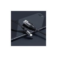 Дата кабель USB 2.0 AM to Micro 5P 1.0m 2.4A nylon X50 black HOCO (6931474734211) - фото 4