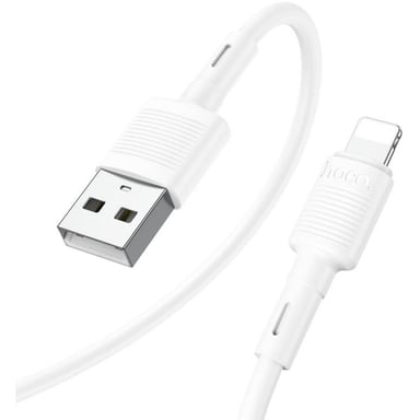 Дата кабель USB 2.0 AM to Lightning 1.0m 2.4A X83 white HOCO (6931474770875) - фото 1