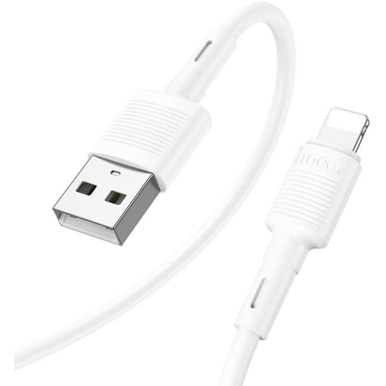 Дата кабель USB 2.0 AM to Lightning 1.0m 2.4A X83 white HOCO (6931474770875) - фото 1