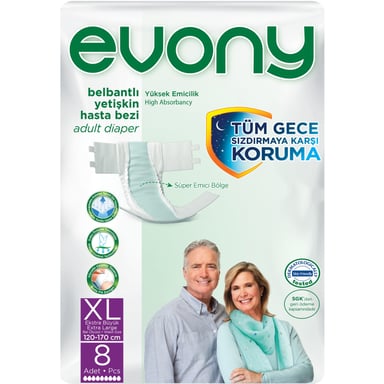 Підгузки для дорослих Evony 4 Extra Large 8 шт (8690536849154) - фото 1