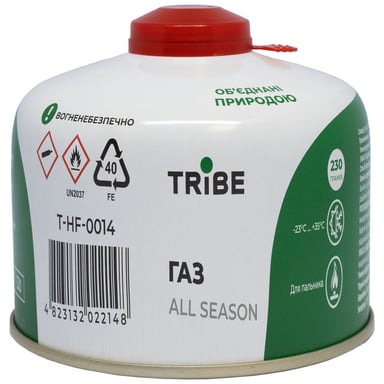 Газовий балон Tribe різьбовий 230 г (T-HF-0014) - фото 1