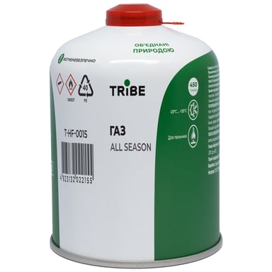 Газовий балон Tribe різьбовий 450 г (T-HF-0015) - фото 1