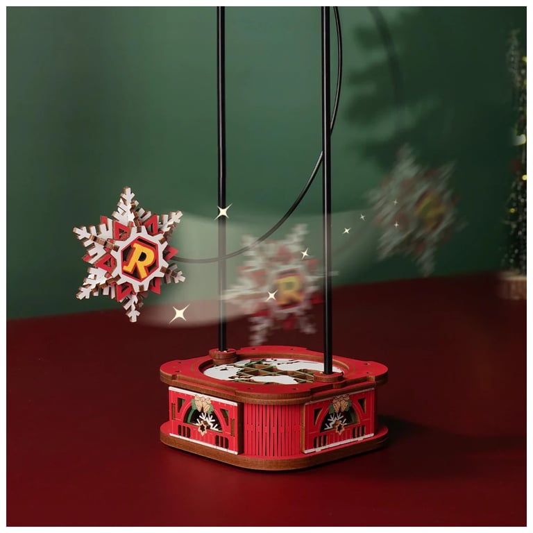 Конструктор Robotime Rokr 3D Санта на лижах (MCD06) - фото 6