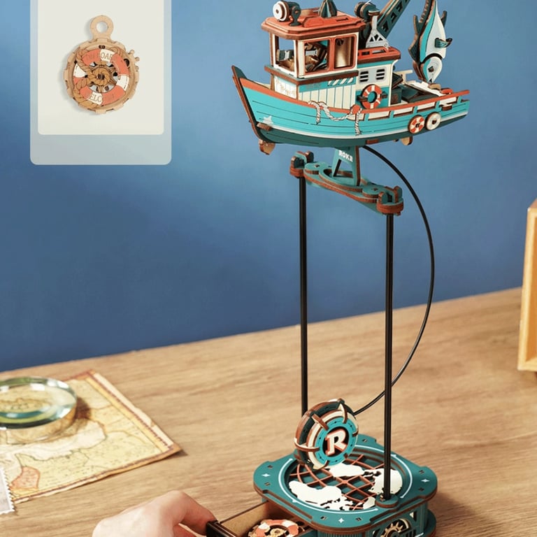 Конструктор Robotime Rokr 3D Lucky Trawler (MCD08) - фото 4