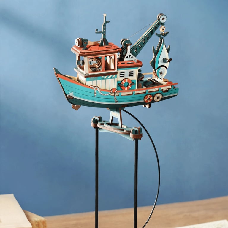 Конструктор Robotime Rokr 3D Lucky Trawler (MCD08) - фото 5