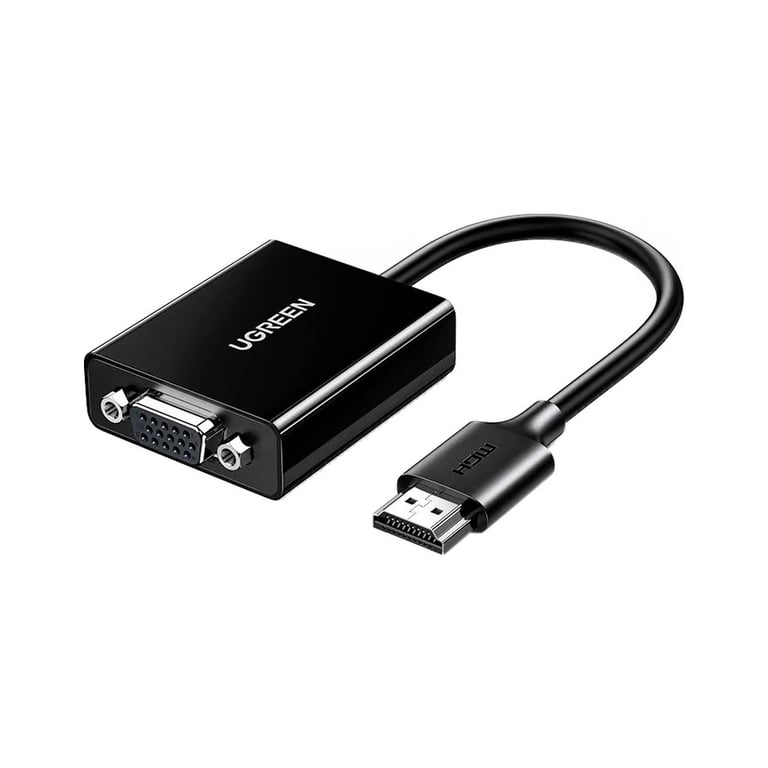 Перехідник HDMI M to VGA F 1920x1080 60Hz black Ugreen (UGR-90813) - фото 1