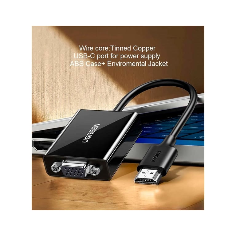 Перехідник HDMI M to VGA F 1920x1080 60Hz black Ugreen (UGR-90813) - фото 8