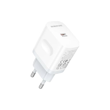 Зарядний пристрій BOROFONE BA99A USB-C PD20W white (6941991121357) - фото 1