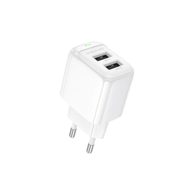 Зарядний пристрій BOROFONE BAS41A 2xUSB white (6941991113741) - фото 1