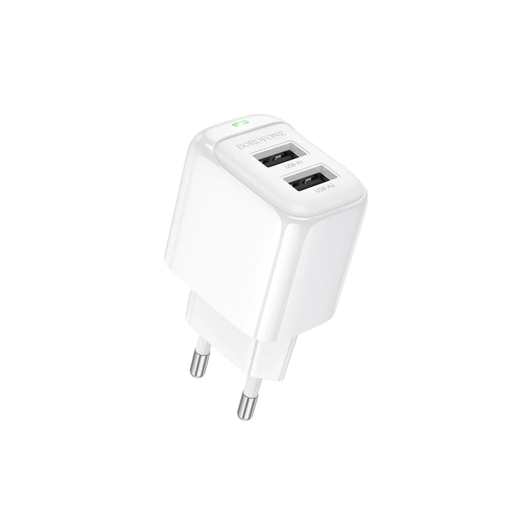 Зарядний пристрій BOROFONE BAS41A 2xUSB white (6941991113741) - фото 1