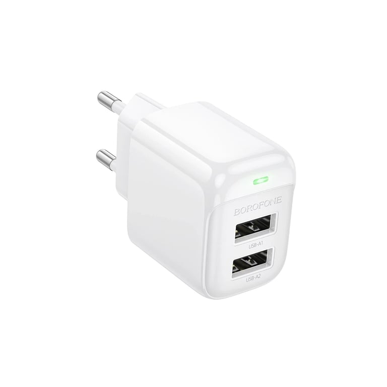 Зарядний пристрій BOROFONE BAS41A 2xUSB white (6941991113741) - фото 2